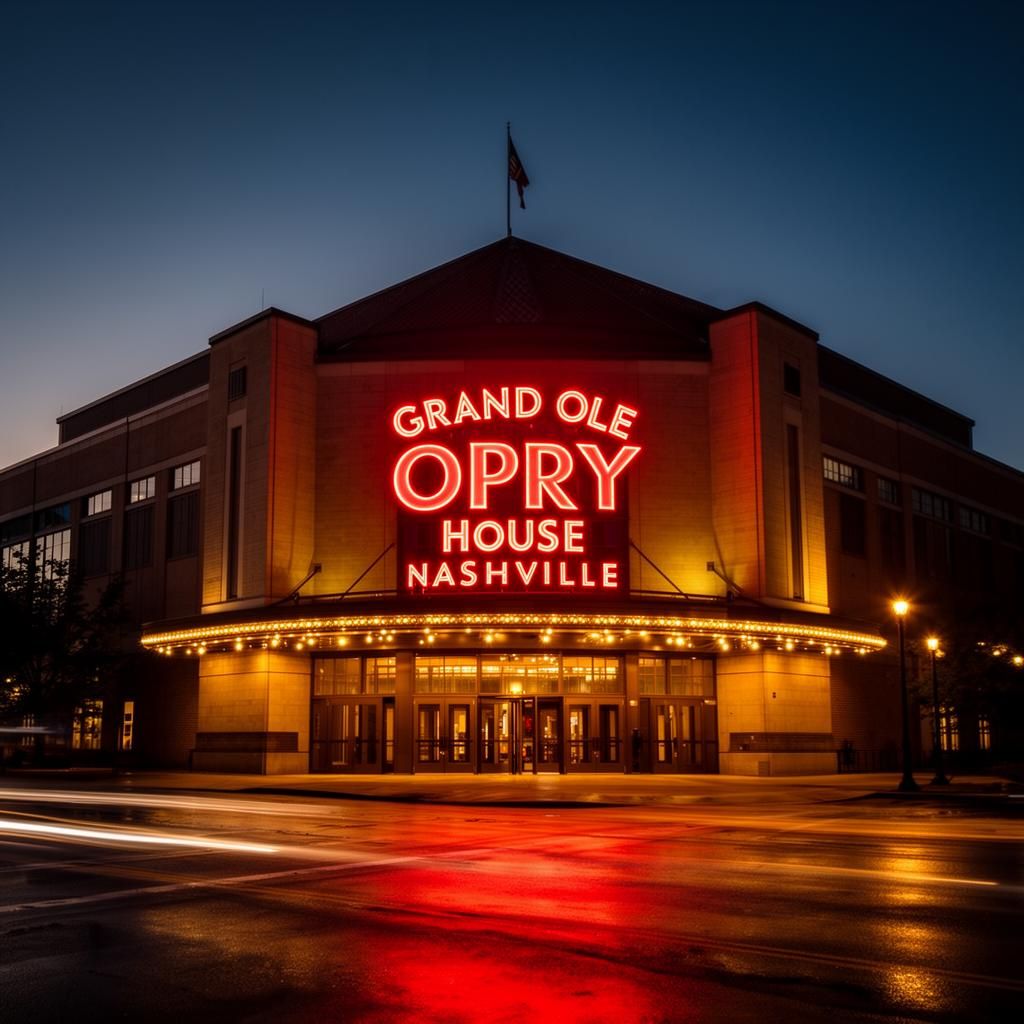 Grand Ole Opry House Nashville at night