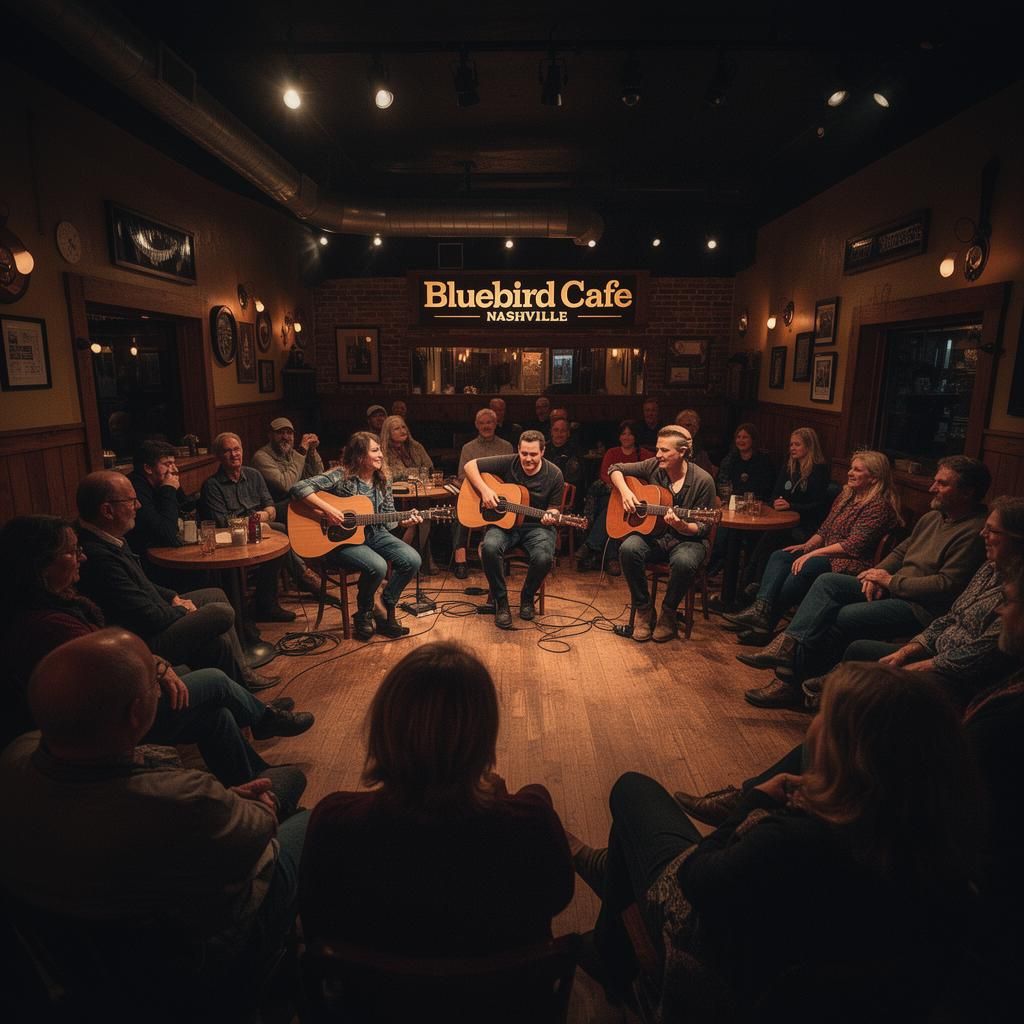 Songwriter round at the Bluebird Cafe in Nashville