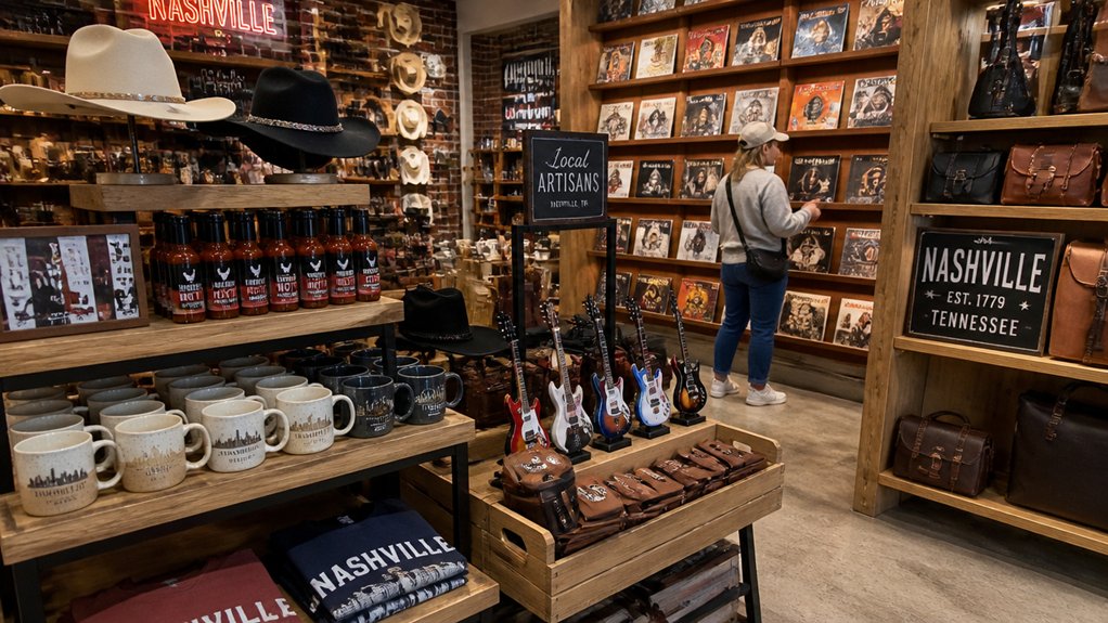 nashville music themed souvenir shopping