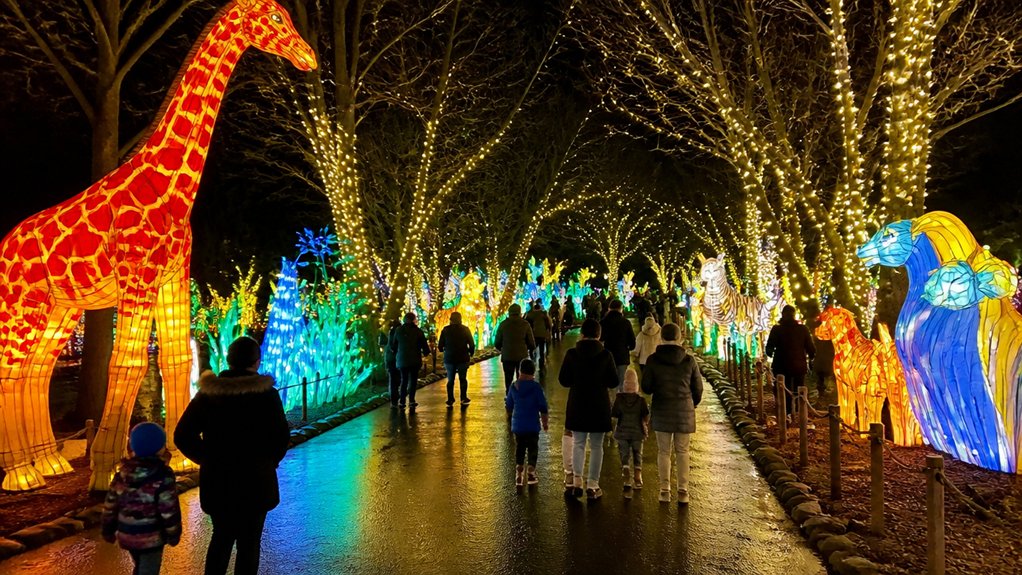 seasonal silk lantern zoo festival