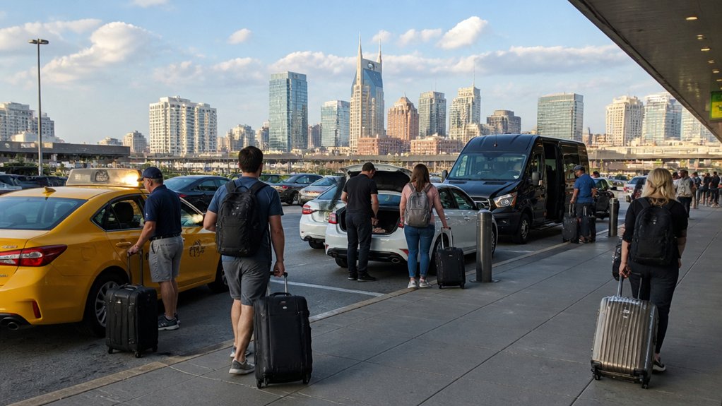 taxi rideshare or shuttle