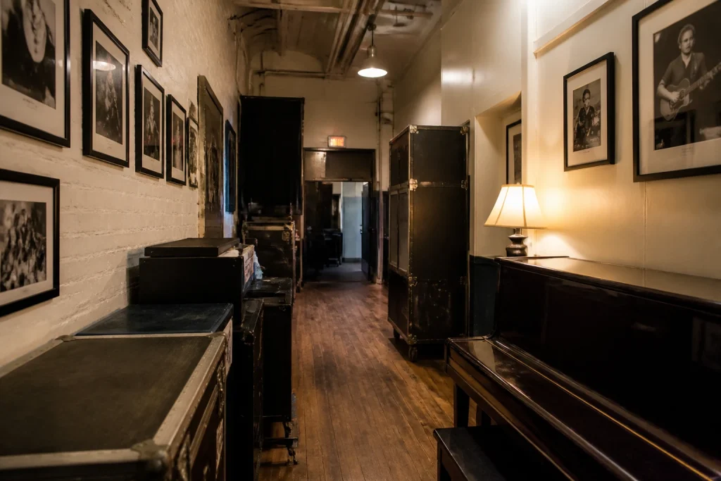 Backstage area inside Ryman Auditorium in Nashville