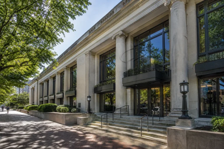 Exterior entrance of the Musicians Hall of Fame and Museum in downtown Nashville