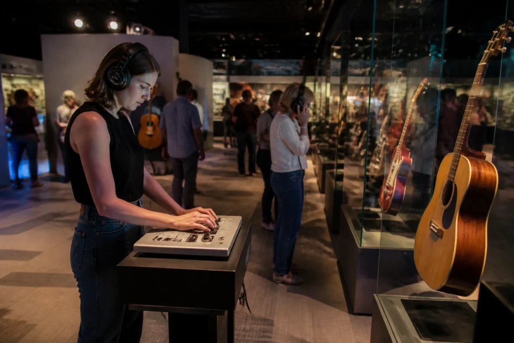 Interactive music exhibits at the Musicians Hall of Fame and Museum
