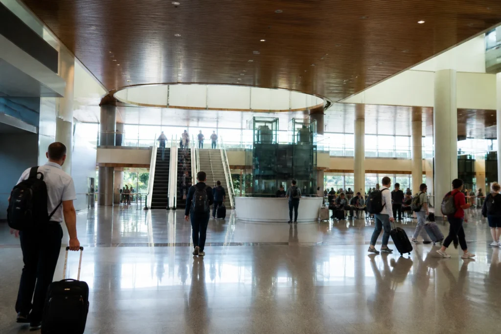 Passenger assistance area on the Ground Transportation Level at BNA