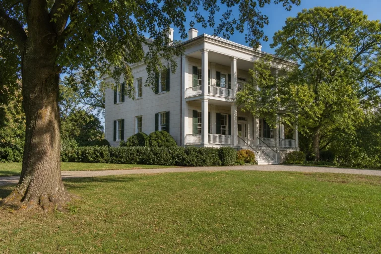 Exterior of Andrew Jackson’s Hermitage mansion in Nashville
