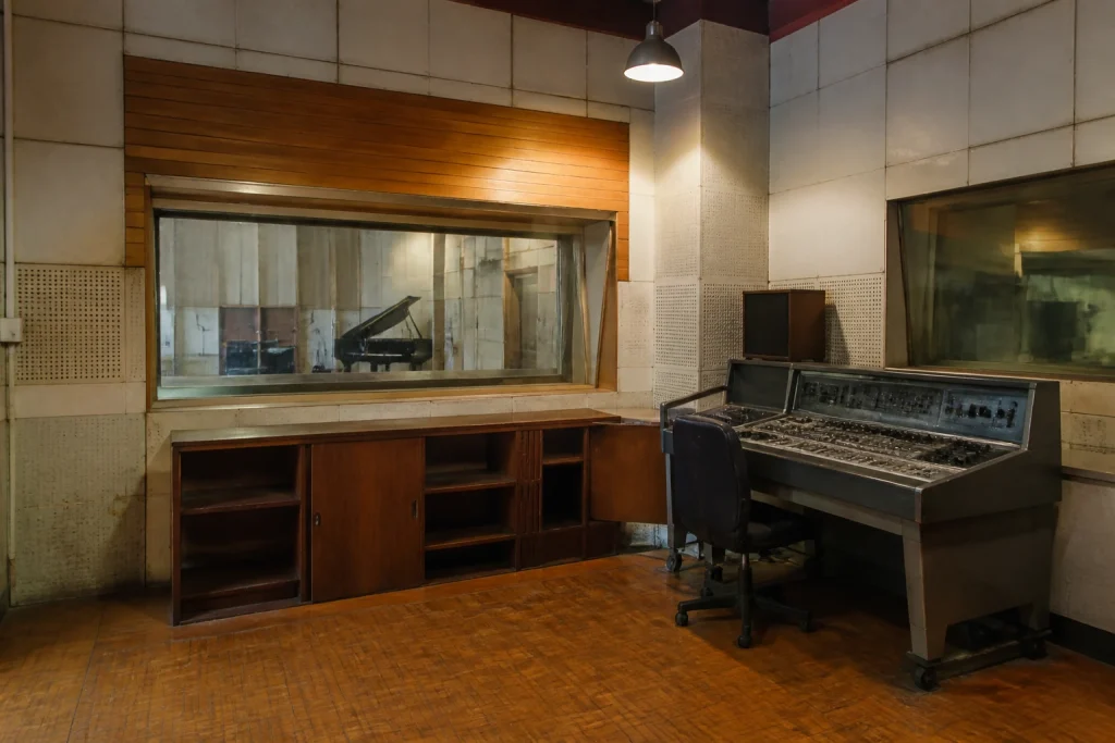 Historic recording room inside RCA Studio B in Nashville
