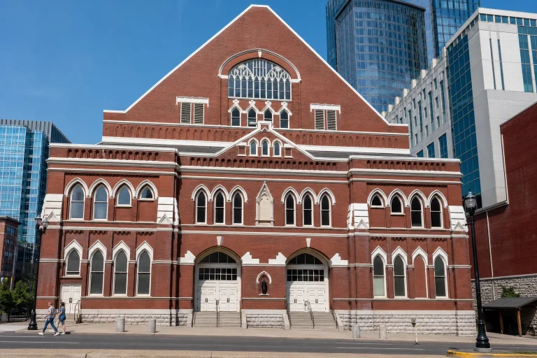 Exterior of Ryman Auditorium in downtown Nashville